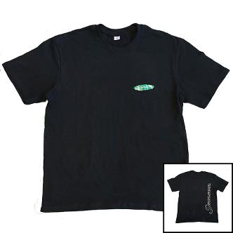 Tee-shirt, noir, logo au dos, taille S